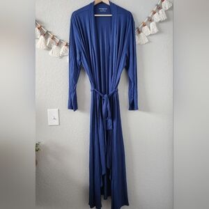 Northstyle Bamboo Navy Longline Belted Cardigan Robe Loungewear Sleepwear XL